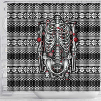 Merry Creepmas Shower Curtain Bone to be Jolly - Wonder Print Shop