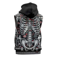 Merry Creepmas Sleeveless Hoodie Bone to be Jolly - Wonder Print Shop