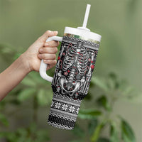 Merry Creepmas Tumbler With Handle Bone to be Jolly - Wonder Print Shop
