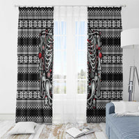 Merry Creepmas Window Curtain Bone to be Jolly - Wonder Print Shop