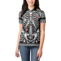Merry Creepmas Women Polo Shirt Bone to be Jolly - Wonder Print Shop