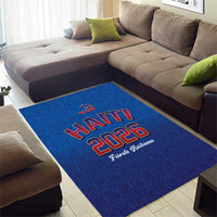 World Football Haiti 2026 Area Rug Haiti est de Retour Blue Voodoo Veve Spirits - Wonder Print Shop