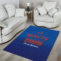 World Football Haiti 2026 Area Rug Haiti est de Retour Blue Voodoo Veve Spirits - Wonder Print Shop