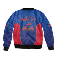 World Football Haiti 2026 Bomber Jacket Haiti est de Retour Blue Voodoo Veve Spirits - Wonder Print Shop