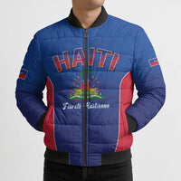 World Football Haiti 2026 Bomber Puffer Jacket Haiti est de Retour Blue Voodoo Veve Spirits - Wonder Print Shop