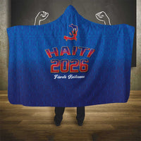 World Football Haiti 2026 Hooded Blanket Haiti est de Retour Blue Voodoo Veve Spirits - Wonder Print Shop