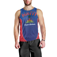 World Football Haiti 2026 Men Tank Top Haiti est de Retour Blue Voodoo Veve Spirits - Wonder Print Shop