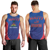 World Football Haiti 2026 Men Tank Top Haiti est de Retour Blue Voodoo Veve Spirits - Wonder Print Shop