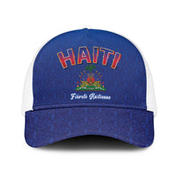 World Football Haiti 2026 Mesh Trucker Cap Haiti est de Retour Blue Voodoo Veve Spirits - Wonder Print Shop