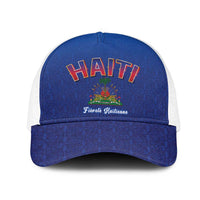World Football Haiti 2026 Mesh Trucker Cap Haiti est de Retour Blue Voodoo Veve Spirits - Wonder Print Shop