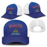 World Football Haiti 2026 Mesh Trucker Cap Haiti est de Retour Blue Voodoo Veve Spirits - Wonder Print Shop