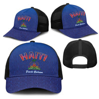 World Football Haiti 2026 Mesh Trucker Cap Haiti est de Retour Blue Voodoo Veve Spirits - Wonder Print Shop