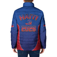World Football Haiti 2026 Padded Jacket Haiti est de Retour Blue Voodoo Veve Spirits - Wonder Print Shop