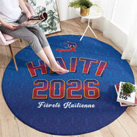 World Football Haiti 2026 Round Carpet Haiti est de Retour Blue Voodoo Veve Spirits - Wonder Print Shop
