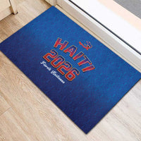 World Football Haiti 2026 Rubber Doormat Haiti est de Retour Blue Voodoo Veve Spirits - Wonder Print Shop