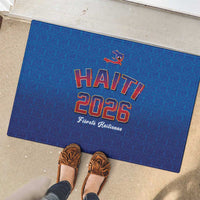 World Football Haiti 2026 Rubber Doormat Haiti est de Retour Blue Voodoo Veve Spirits - Wonder Print Shop