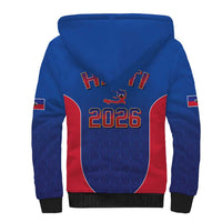 World Football Haiti 2026 Sherpa Hoodie Haiti est de Retour Blue Voodoo Veve Spirits - Wonder Print Shop