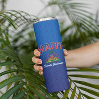 World Football Haiti 2026 Skinny Tumbler Haiti est de Retour Blue Voodoo Veve Spirits - Wonder Print Shop
