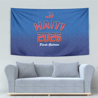 World Football Haiti 2026 Tapestry Haiti est de Retour Blue Voodoo Veve Spirits - Wonder Print Shop