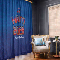 World Football Haiti 2026 Window Curtain Haiti est de Retour Blue Voodoo Veve Spirits - Wonder Print Shop