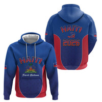 World Football Haiti 2026 Zip Hoodie Haiti est de Retour Blue Voodoo Veve Spirits - Wonder Print Shop