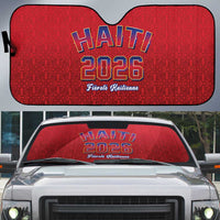 World Football Haiti 2026 Auto Sun Shade Haiti est de Retour Red Voodoo Veve Spirits - Wonder Print Shop