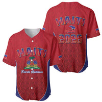 World Football Haiti 2026 Baseball Jersey Haiti est de Retour Red Voodoo Veve Spirits - Wonder Print Shop