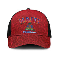 World Football Haiti 2026 Baseball Net Cap Haiti est de Retour Red Voodoo Veve Spirits - Wonder Print Shop