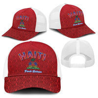 World Football Haiti 2026 Baseball Net Cap Haiti est de Retour Red Voodoo Veve Spirits - Wonder Print Shop