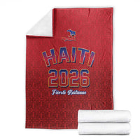 World Football Haiti 2026 Blanket Haiti est de Retour Red Voodoo Veve Spirits - Wonder Print Shop