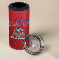World Football Haiti 2026 4 in 1 Can Cooler Tumbler Haiti est de Retour Red Voodoo Veve Spirits - Wonder Print Shop