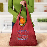 World Football Haiti 2026 Grocery Bag Haiti est de Retour Red Voodoo Veve Spirits - Wonder Print Shop