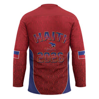 World Football Haiti 2026 Hockey Jersey Haiti est de Retour Red Voodoo Veve Spirits - Wonder Print Shop