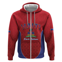 World Football Haiti 2026 Hoodie Haiti est de Retour Red Voodoo Veve Spirits - Wonder Print Shop