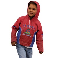 World Football Haiti 2026 Kid Hoodie Haiti est de Retour Red Voodoo Veve Spirits - Wonder Print Shop