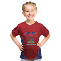 World Football Haiti 2026 Kid T Shirt Haiti est de Retour Red Voodoo Veve Spirits - Wonder Print Shop