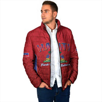World Football Haiti 2026 Padded Jacket Haiti est de Retour Red Voodoo Veve Spirits - Wonder Print Shop