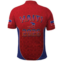 World Football Haiti 2026 Polo Shirt Haiti est de Retour Red Voodoo Veve Spirits - Wonder Print Shop