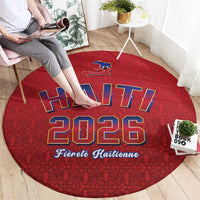 World Football Haiti 2026 Round Carpet Haiti est de Retour Red Voodoo Veve Spirits - Wonder Print Shop