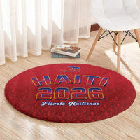 World Football Haiti 2026 Round Carpet Haiti est de Retour Red Voodoo Veve Spirits - Wonder Print Shop