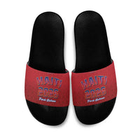 World Football Haiti 2026 Slide Sandals Haiti est de Retour Red Voodoo Veve Spirits - Wonder Print Shop