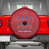 World Football Haiti 2026 Spare Tire Cover Haiti est de Retour Red Voodoo Veve Spirits - Wonder Print Shop