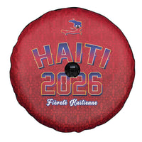 World Football Haiti 2026 Spare Tire Cover Haiti est de Retour Red Voodoo Veve Spirits - Wonder Print Shop