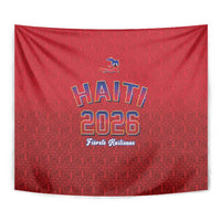 World Football Haiti 2026 Tapestry Haiti est de Retour Red Voodoo Veve Spirits - Wonder Print Shop