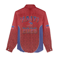 World Football Haiti 2026 Women Casual Shirt Haiti est de Retour Red Voodoo Veve Spirits - Wonder Print Shop