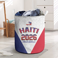 World Football Haiti 2026 Laundry Basket Haiti est de Retour White Voodoo Veve Spirits - Wonder Print Shop