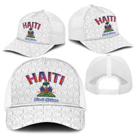 World Football Haiti 2026 Baseball Net Cap Haiti est de Retour White Voodoo Veve Spirits - Wonder Print Shop