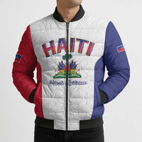 World Football Haiti 2026 Bomber Puffer Jacket Haiti est de Retour White Voodoo Veve Spirits - Wonder Print Shop