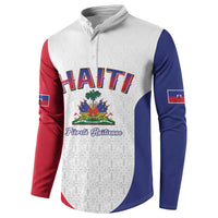 World Football Haiti 2026 Button Sweatshirt Haiti est de Retour White Voodoo Veve Spirits - Wonder Print Shop