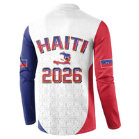 World Football Haiti 2026 Button Sweatshirt Haiti est de Retour White Voodoo Veve Spirits - Wonder Print Shop